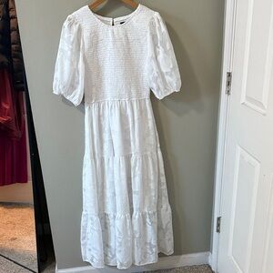 Chic White Long Sleeve Dress